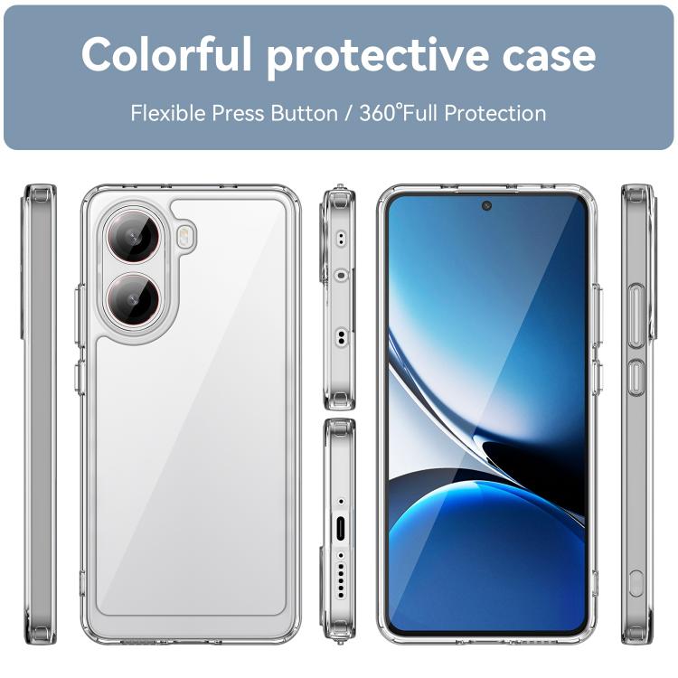 For Xiaomi Poco X7 Pro Colorful Series Acrylic Hybrid TPU Phone Case