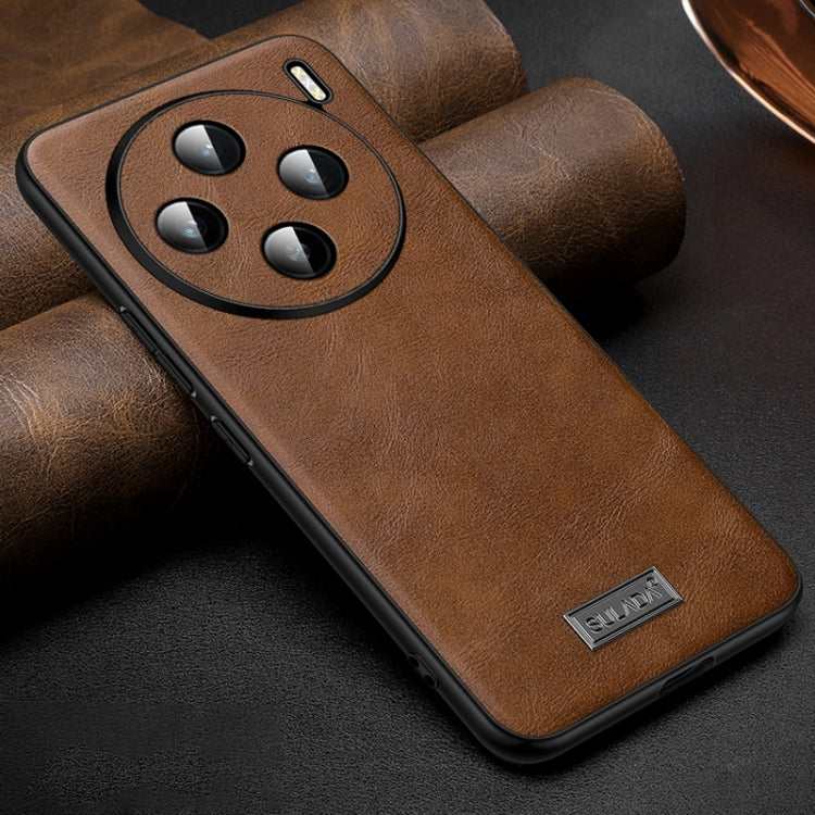 For vivo X100s SULADA Shockproof TPU + Handmade Leather Phone Case