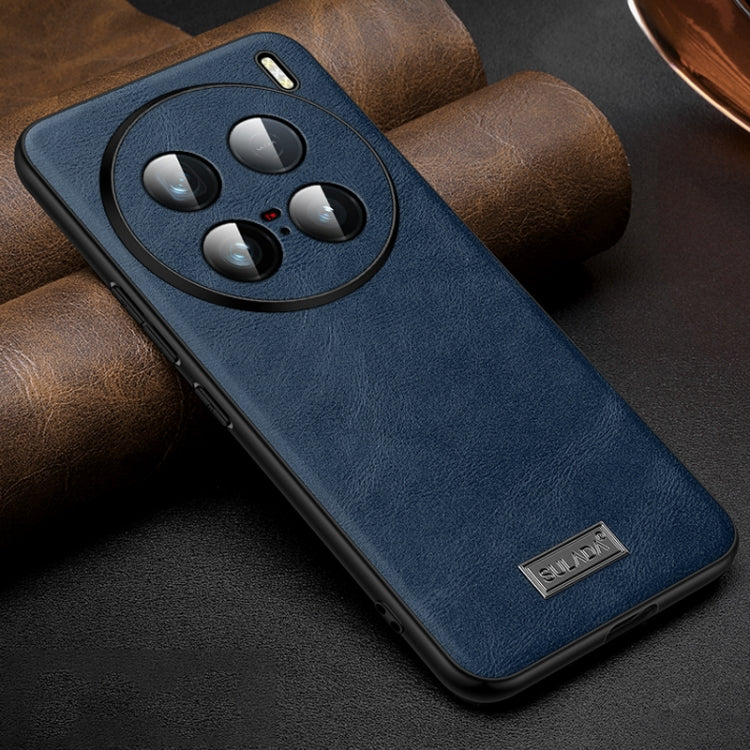 For vivo X100 Ultra SULADA Shockproof TPU + Handmade Leather Phone Case