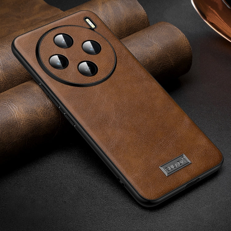 For vivo X200 SULADA Shockproof TPU + Handmade Leather Phone Case