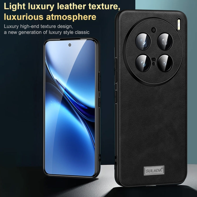 For vivo X100s SULADA Shockproof TPU + Handmade Leather Phone Case