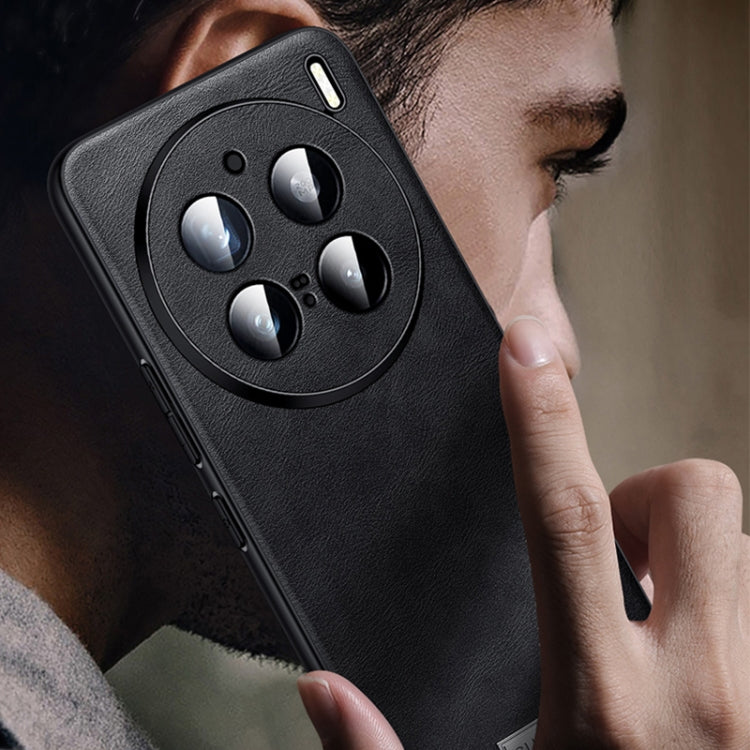 For vivo X200 SULADA Shockproof TPU + Handmade Leather Phone Case
