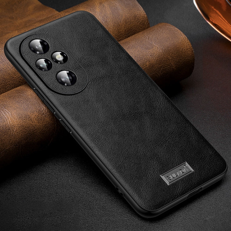 For Honor 200 Pro SULADA Shockproof TPU Hybrid Handmade Leather Phone Case