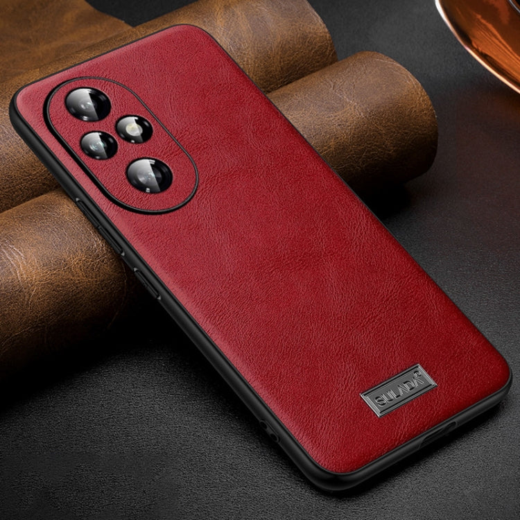For Honor 200 Pro SULADA Shockproof TPU Hybrid Handmade Leather Phone Case