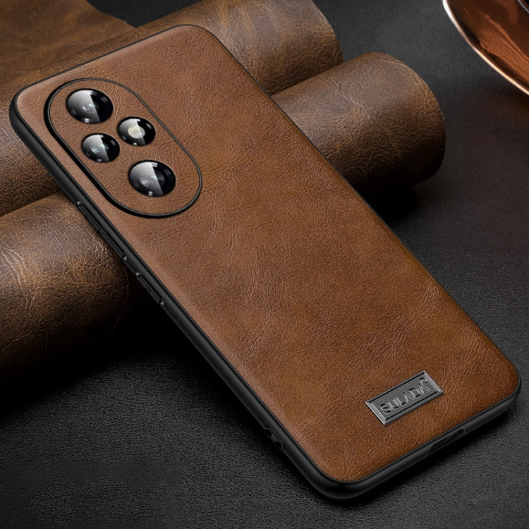 For Honor 200 Pro SULADA Shockproof TPU Hybrid Handmade Leather Phone Case