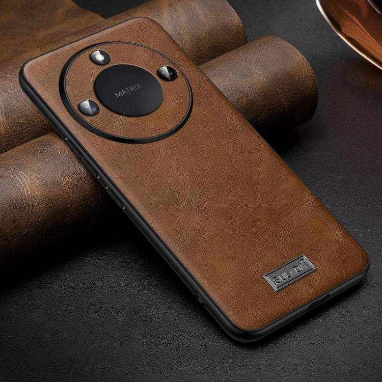 For Honor X60 SULADA Shockproof TPU Hybrid Handmade Leather Phone Case