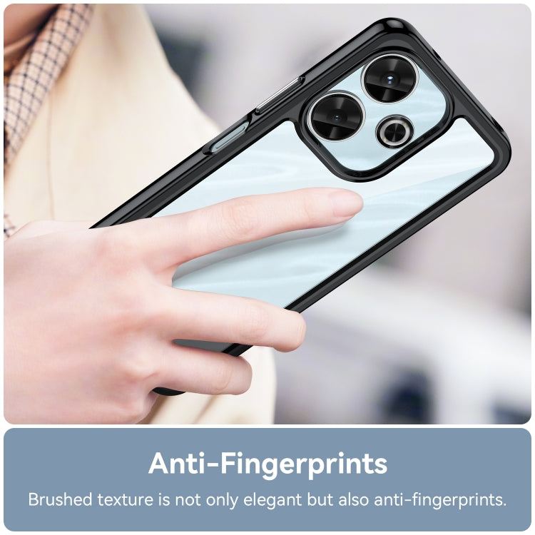 For Redmi Note 13R Colorful Series Acrylic Hybrid TPU Phone Case