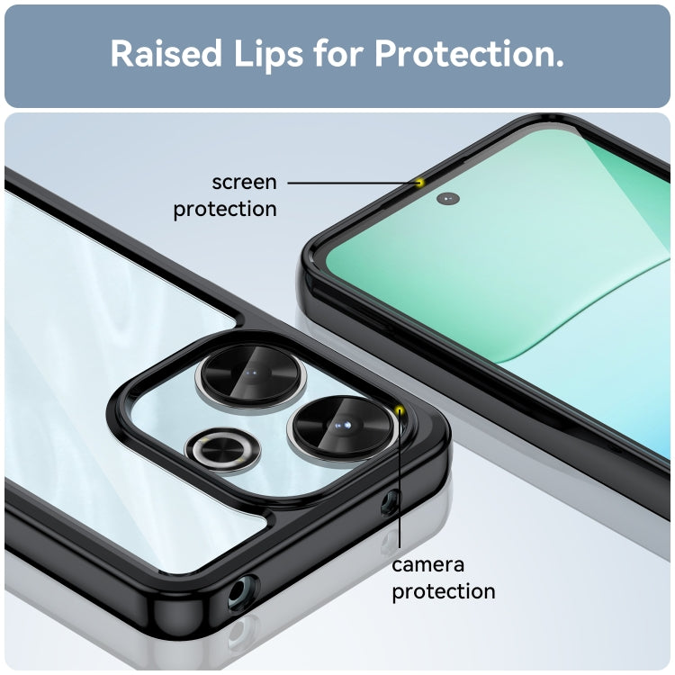 For Redmi Note 13R Colorful Series Acrylic Hybrid TPU Phone Case