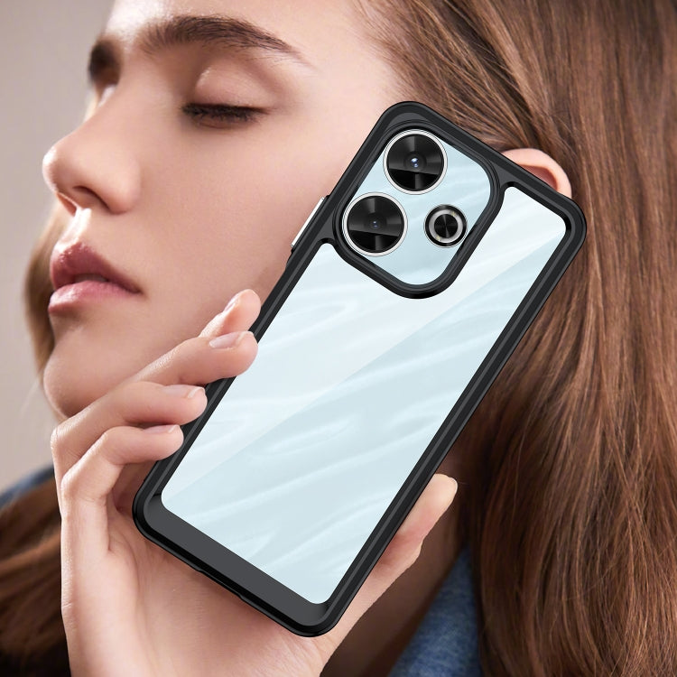 For Redmi Note 13R Colorful Series Acrylic Hybrid TPU Phone Case