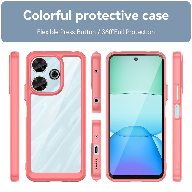 For Redmi Note 13R Colorful Series Acrylic Hybrid TPU Phone Case