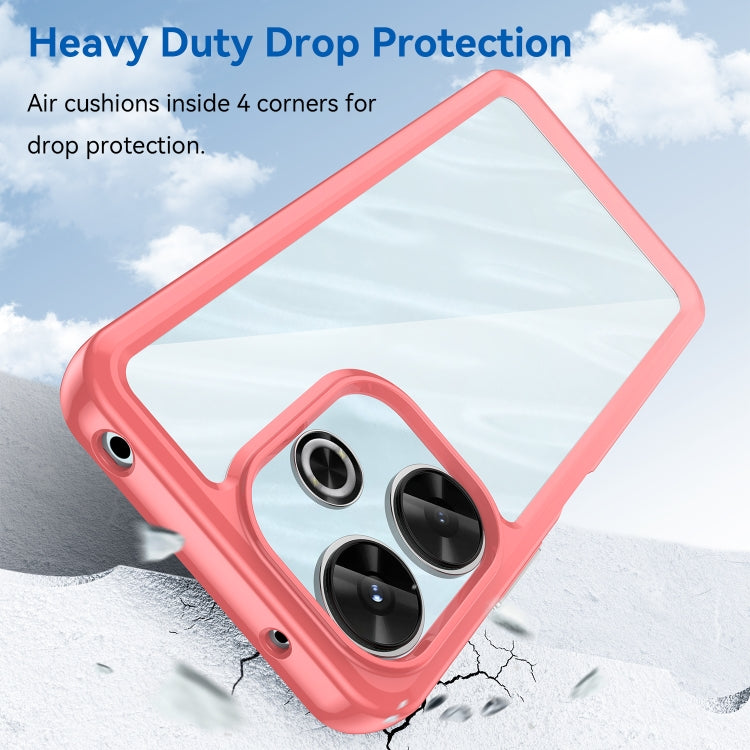 For Redmi Note 13R Colorful Series Acrylic Hybrid TPU Phone Case