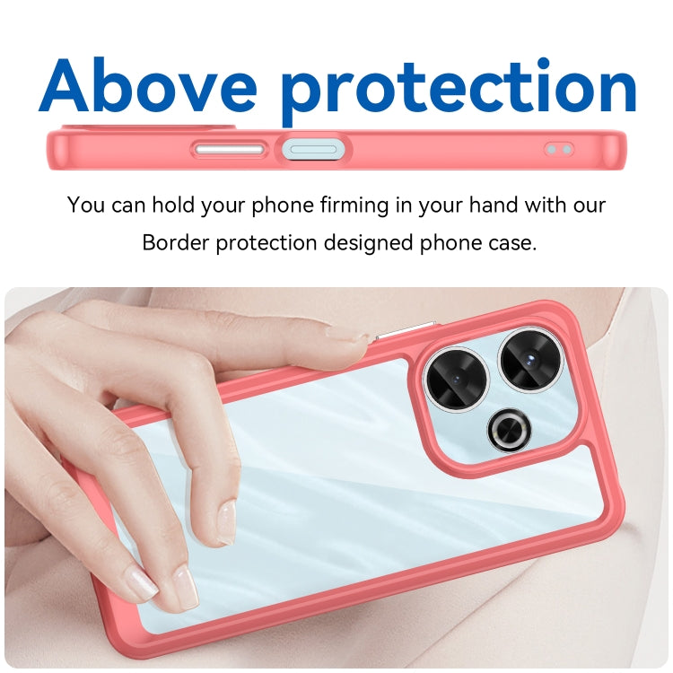 For Redmi Note 13R Colorful Series Acrylic Hybrid TPU Phone Case