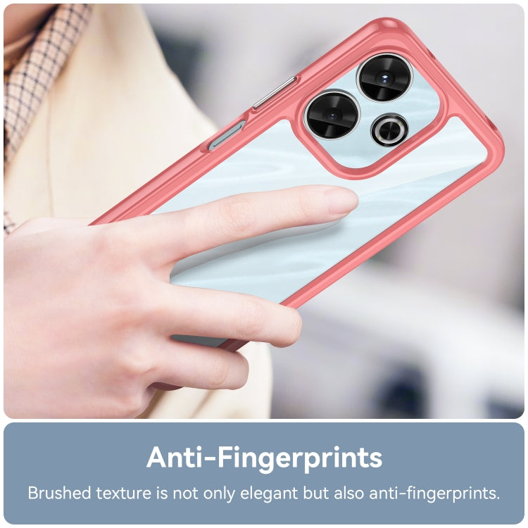 For Redmi Note 13R Colorful Series Acrylic Hybrid TPU Phone Case