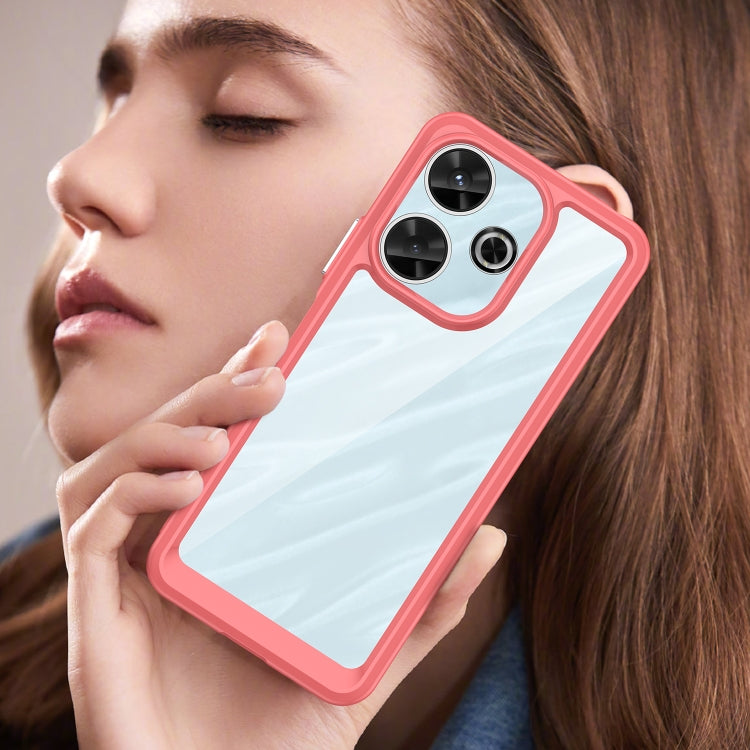 For Redmi Note 13R Colorful Series Acrylic Hybrid TPU Phone Case