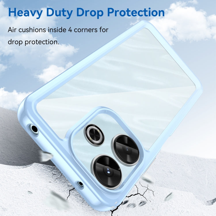 For Redmi Note 13R Colorful Series Acrylic Hybrid TPU Phone Case