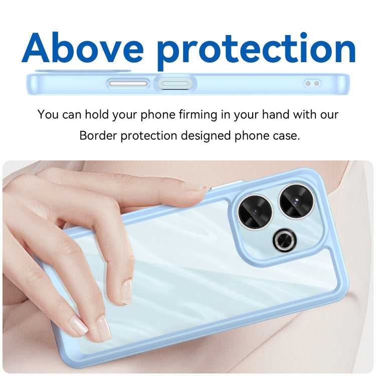 For Redmi Note 13R Colorful Series Acrylic Hybrid TPU Phone Case