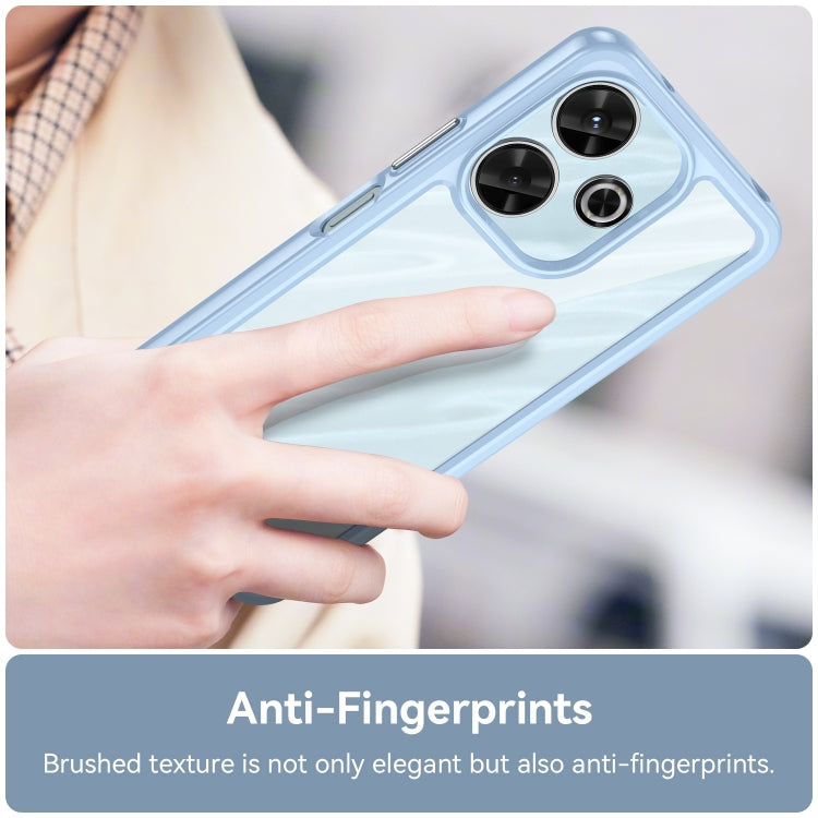 For Redmi Note 13R Colorful Series Acrylic Hybrid TPU Phone Case