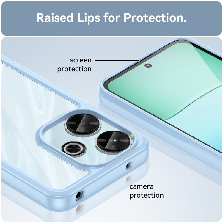 For Redmi Note 13R Colorful Series Acrylic Hybrid TPU Phone Case