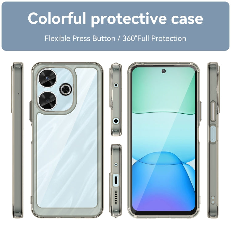 For Redmi Note 13R Colorful Series Acrylic Hybrid TPU Phone Case