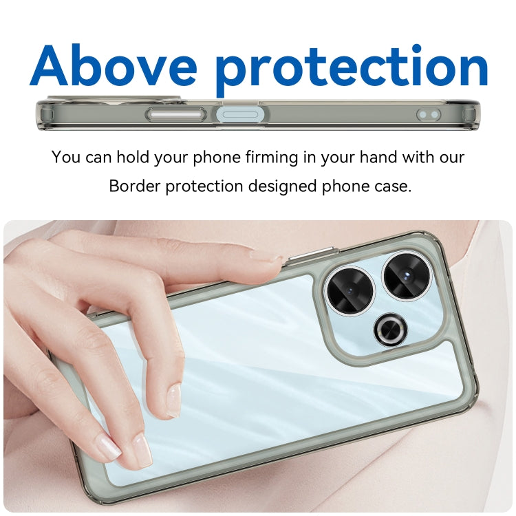 For Redmi Note 13R Colorful Series Acrylic Hybrid TPU Phone Case