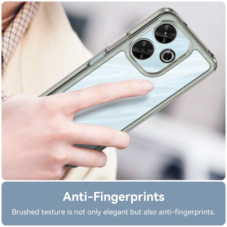 For Redmi Note 13R Colorful Series Acrylic Hybrid TPU Phone Case