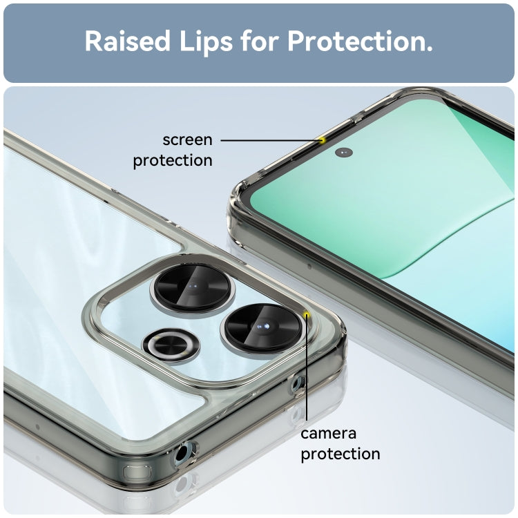 For Redmi Note 13R Colorful Series Acrylic Hybrid TPU Phone Case