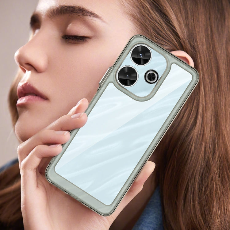 For Redmi Note 13R Colorful Series Acrylic Hybrid TPU Phone Case