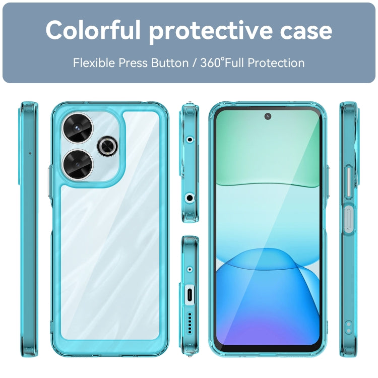 For Redmi Note 13R Colorful Series Acrylic Hybrid TPU Phone Case