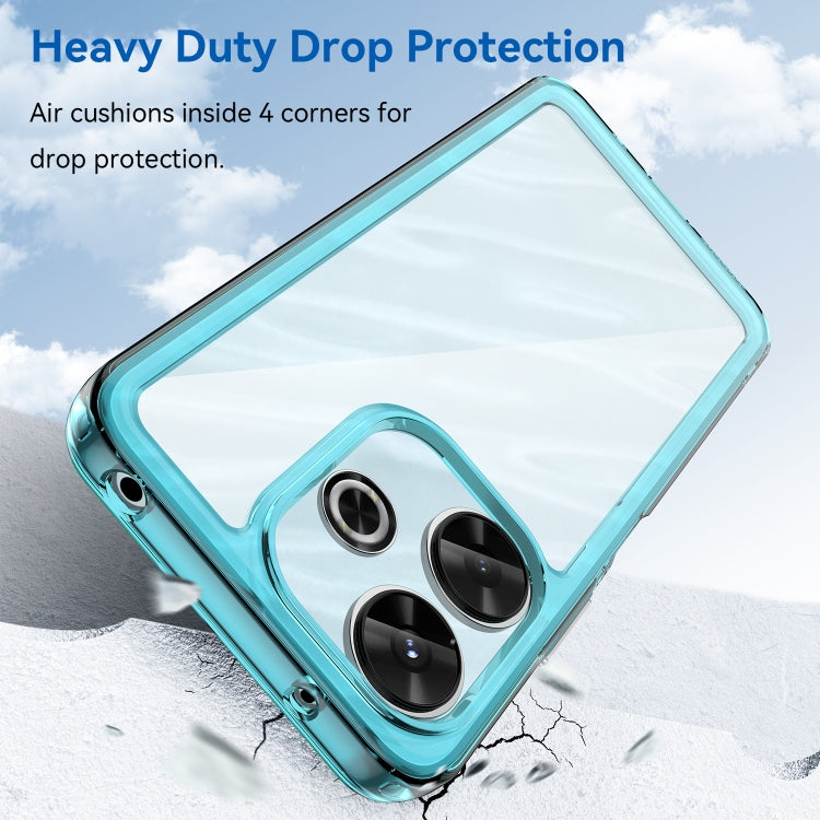For Redmi Note 13R Colorful Series Acrylic Hybrid TPU Phone Case