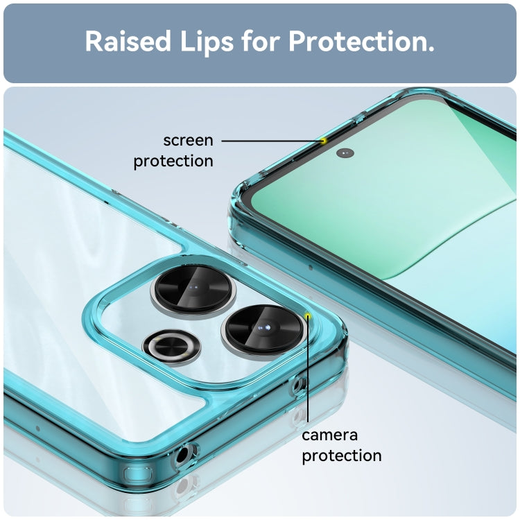 For Redmi Note 13R Colorful Series Acrylic Hybrid TPU Phone Case