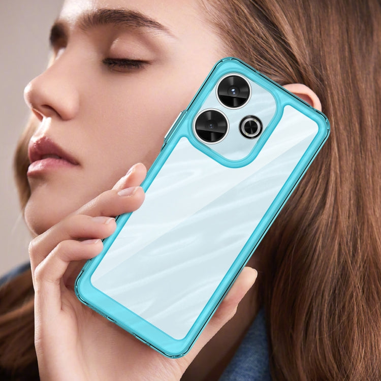For Redmi Note 13R Colorful Series Acrylic Hybrid TPU Phone Case