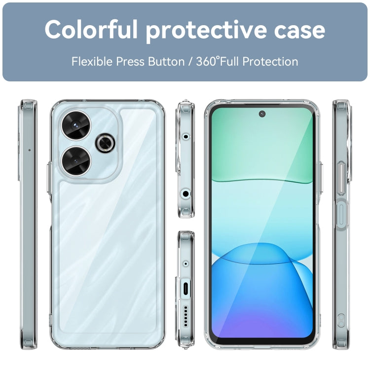 For Redmi Note 13R Colorful Series Acrylic Hybrid TPU Phone Case