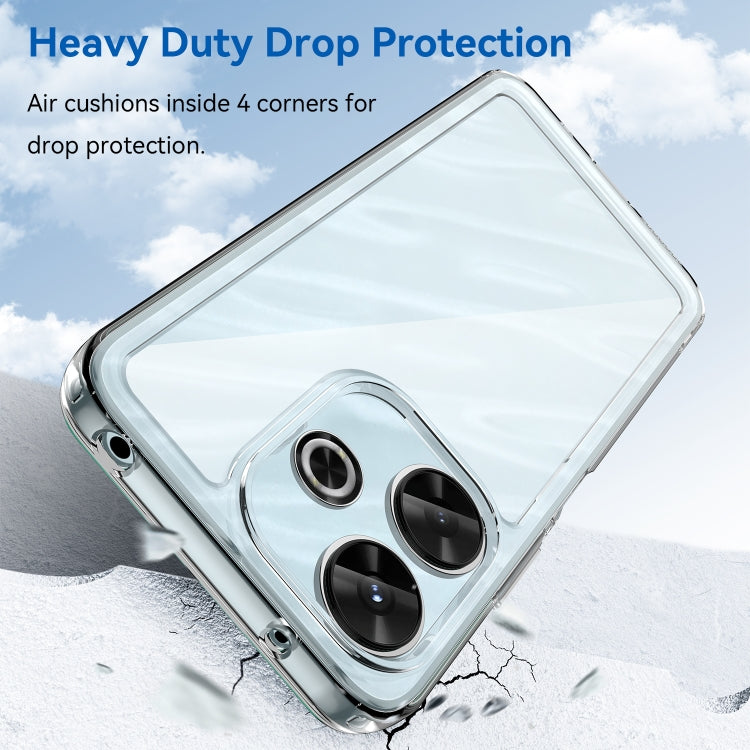 For Redmi Note 13R Colorful Series Acrylic Hybrid TPU Phone Case