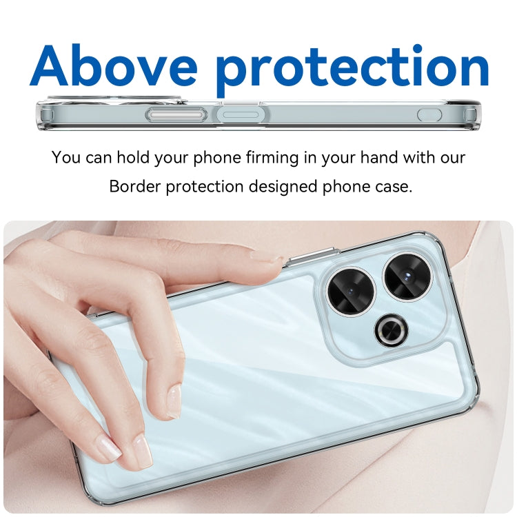 For Redmi Note 13R Colorful Series Acrylic Hybrid TPU Phone Case