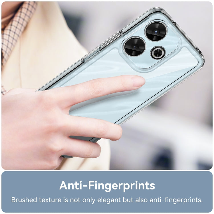 For Redmi Note 13R Colorful Series Acrylic Hybrid TPU Phone Case