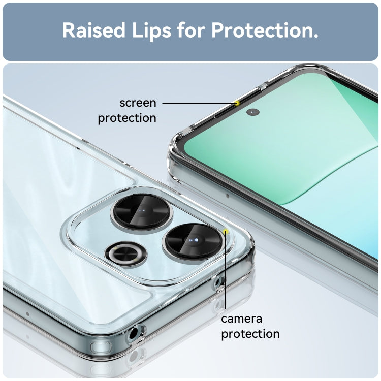 For Redmi Note 13R Colorful Series Acrylic Hybrid TPU Phone Case
