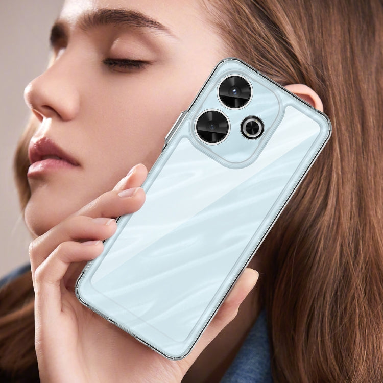 For Redmi Note 13R Colorful Series Acrylic Hybrid TPU Phone Case