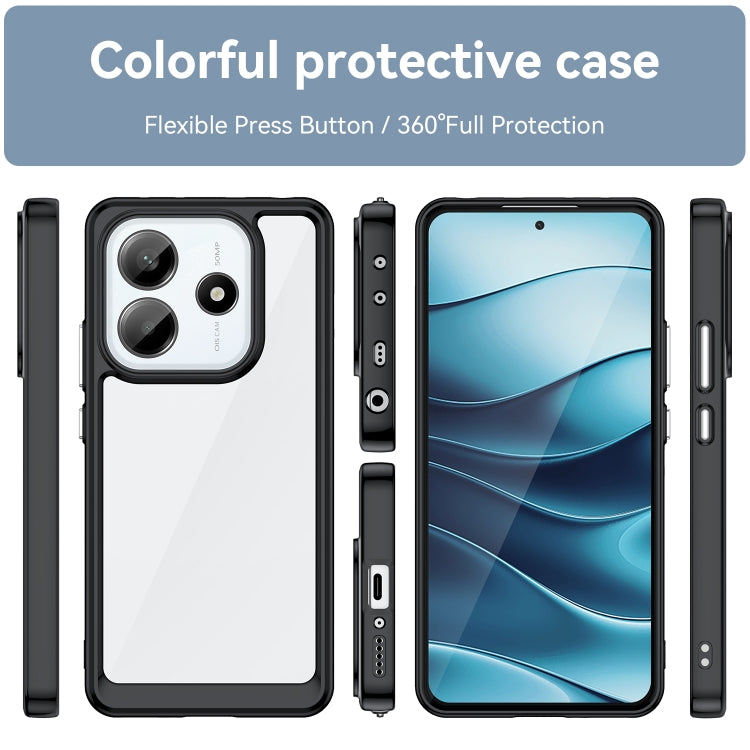 For Redmi Note 14 5G Colorful Series Acrylic Hybrid TPU Phone Case