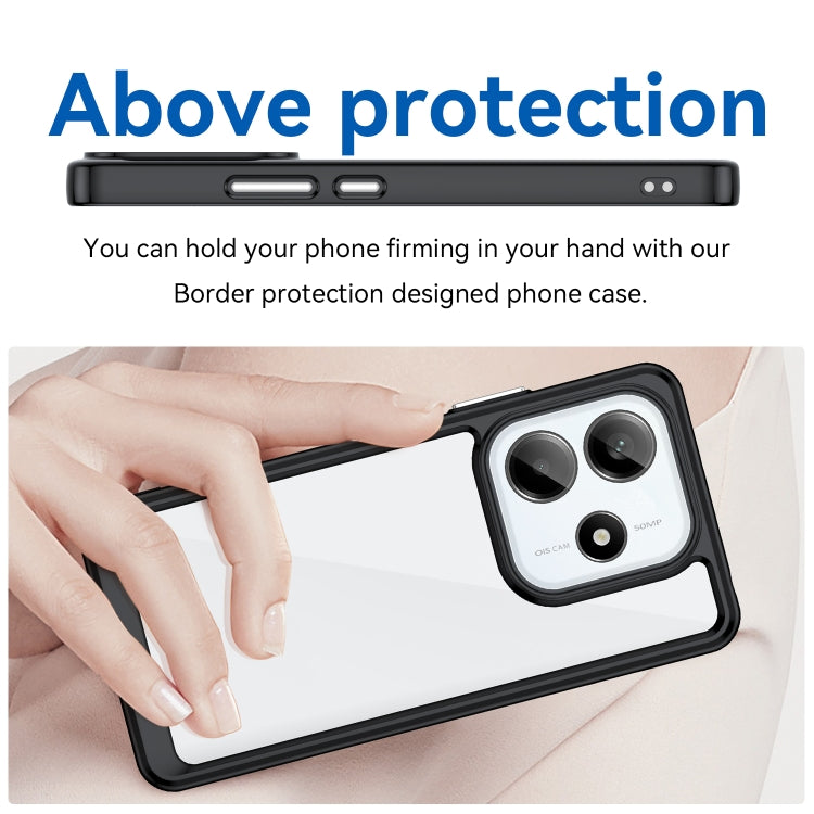 For Redmi Note 14 5G Colorful Series Acrylic Hybrid TPU Phone Case