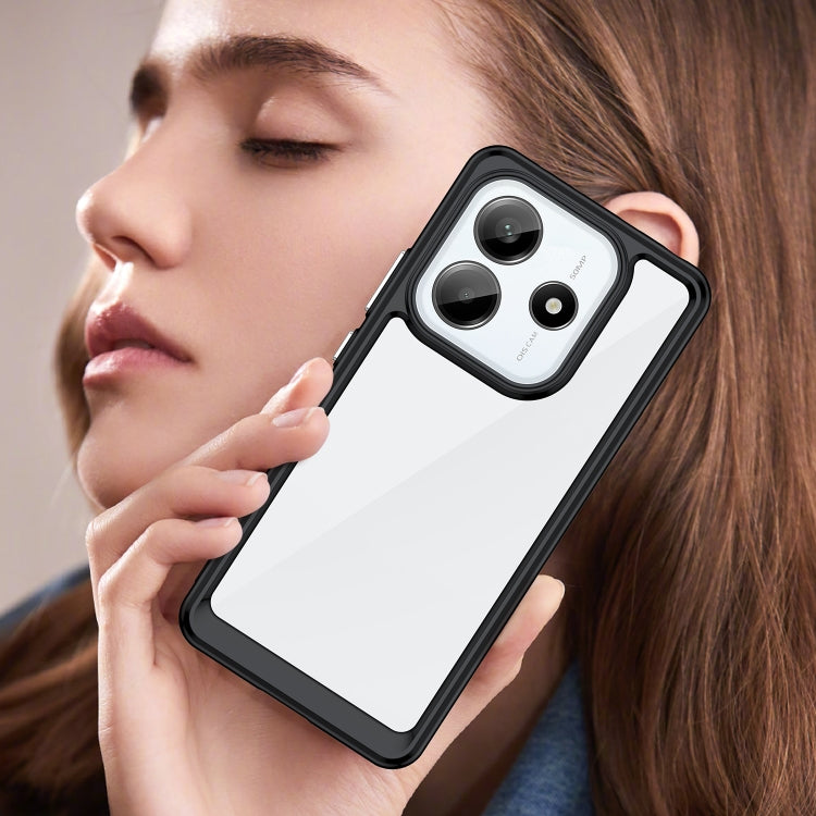 For Redmi Note 14 5G Colorful Series Acrylic Hybrid TPU Phone Case