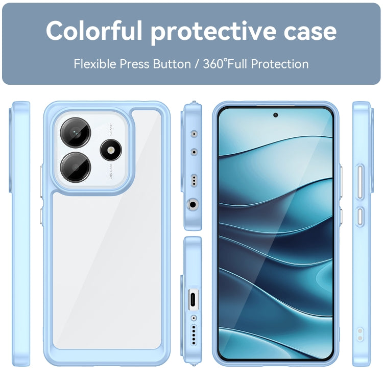 For Redmi Note 14 5G Colorful Series Acrylic Hybrid TPU Phone Case