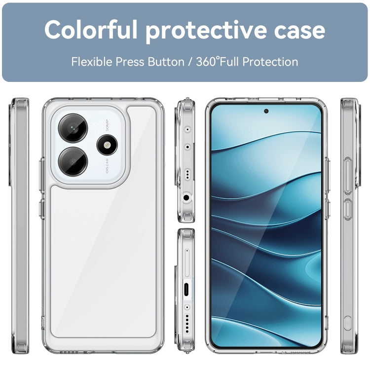 For Redmi Note 14 5G Colorful Series Acrylic Hybrid TPU Phone Case