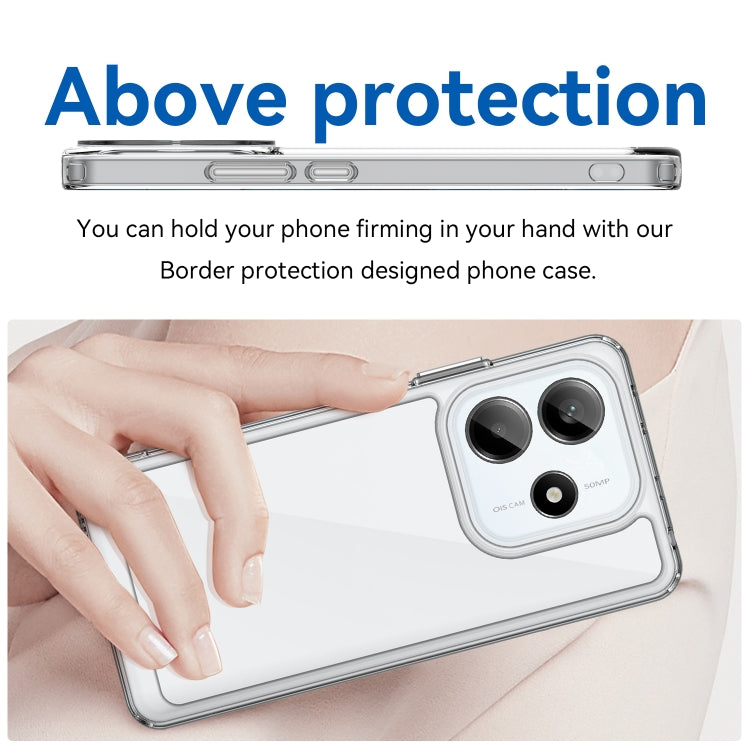 For Redmi Note 14 5G Colorful Series Acrylic Hybrid TPU Phone Case