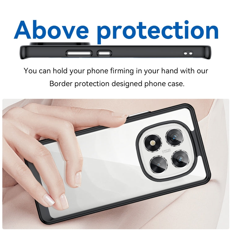 For Redmi Note 14 Pro 5G Colorful Series Acrylic Hybrid TPU Phone Case