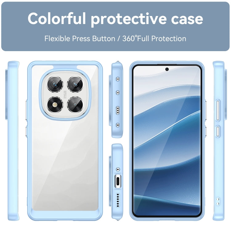For Redmi Note 14 Pro 5G Colorful Series Acrylic Hybrid TPU Phone Case
