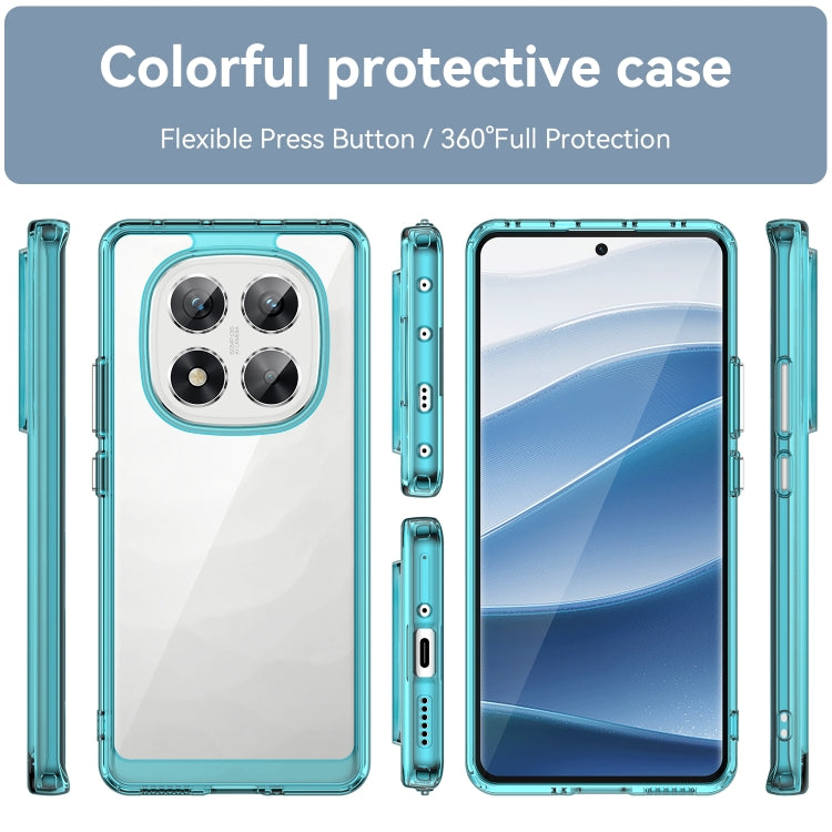 For Redmi Note 14 Pro 5G Colorful Series Acrylic Hybrid TPU Phone Case