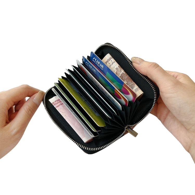 Solid Color 11-cards Zipper Card Bag