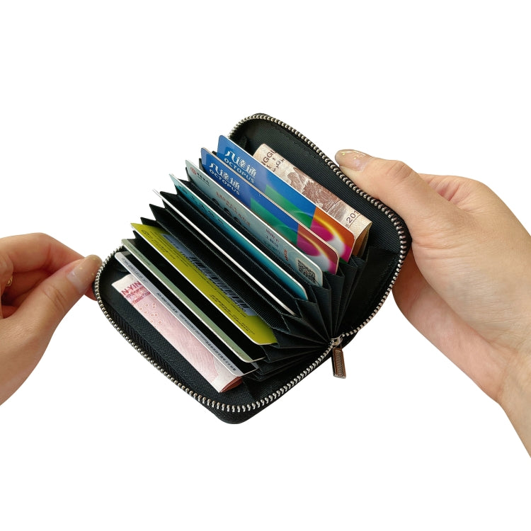 Solid Color 11-cards Zipper Card Bag