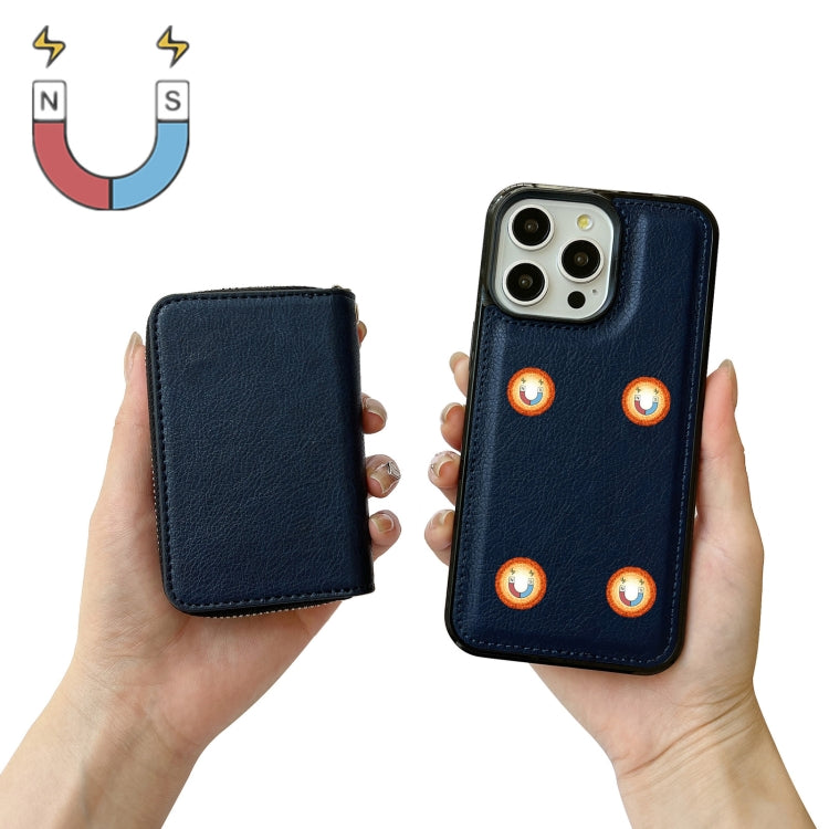 Solid Color 11-cards Zipper Card Bag
