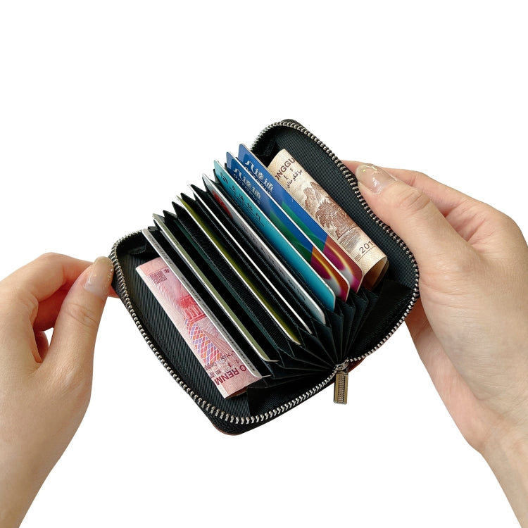 Solid Color 11-cards Zipper Card Bag
